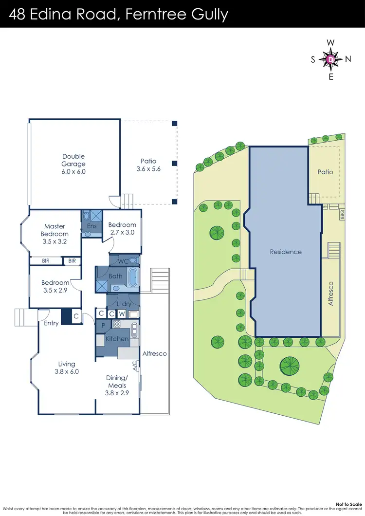 Floorplan of Homely house listing, 48 Edina Road, Ferntree Gully VIC 3156