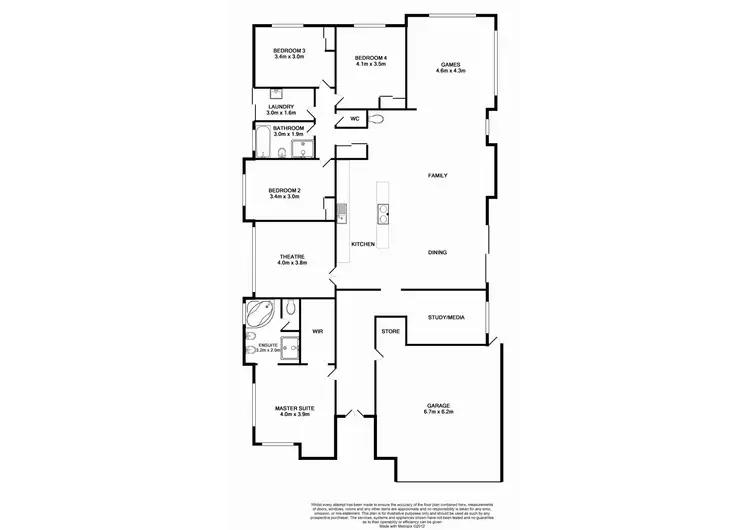 Floorplan of Homely house listing, 104 Columbia Parkway, Piara Waters WA 6112
