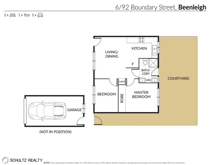 Floorplan of Homely townhouse listing, 6/92 Boundary Street, Beenleigh QLD 4207