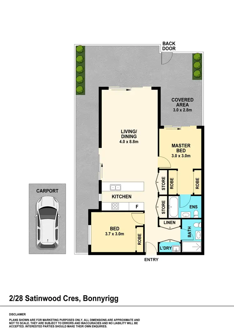 Floorplan of Homely apartment listing, 2/28 Satinwood Crescent, Bonnyrigg NSW 2177