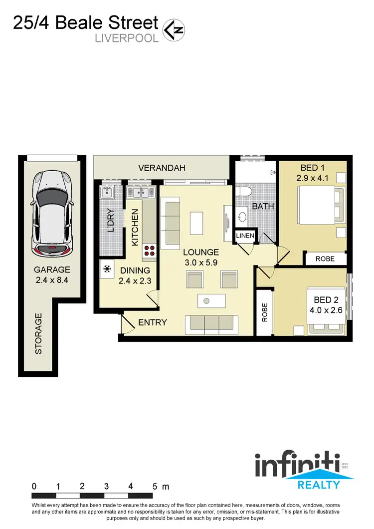 Floorplan of Homely apartment listing, 25/4 Beale Street, Liverpool NSW 2170