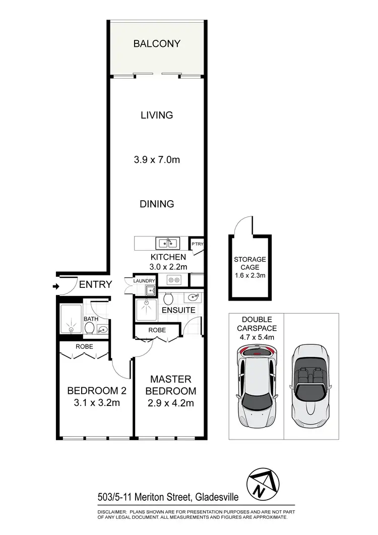 Floorplan of Homely apartment listing, 503/5-11 Meriton Street, Gladesville NSW 2111
