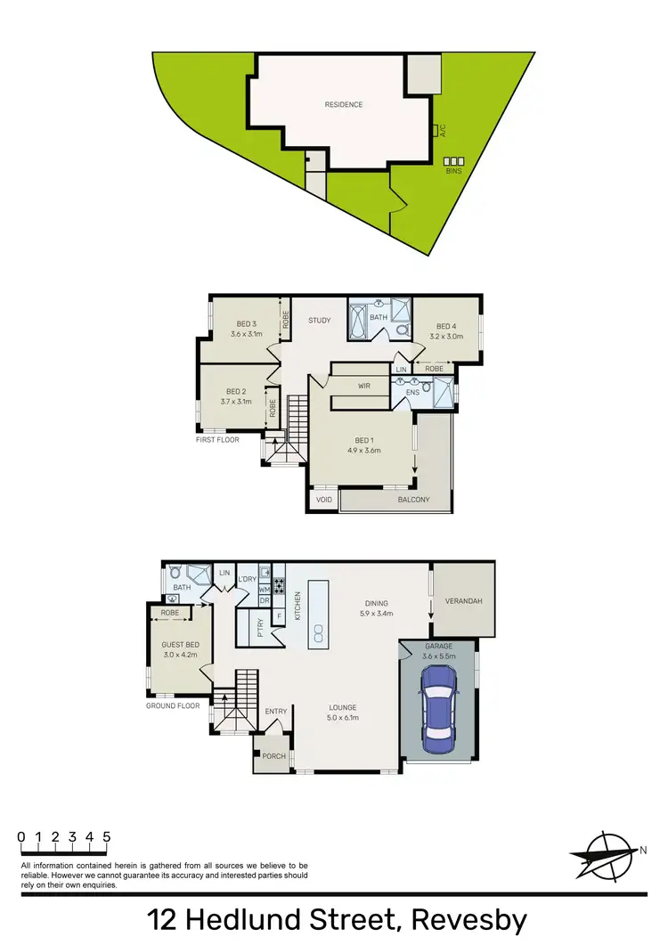 Floorplan of Homely semi-detached listing, 12 Hedlund Street, Revesby NSW 2212