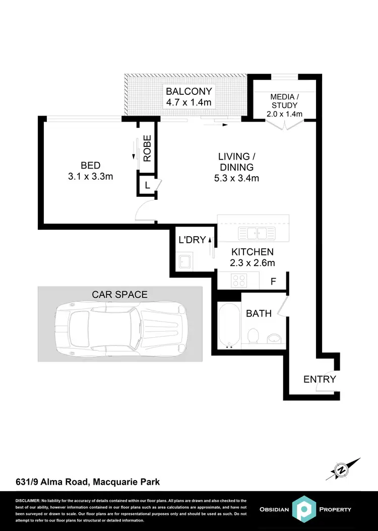 Floorplan of Homely apartment listing, 631/9 Alma Road, Macquarie Park NSW 2113