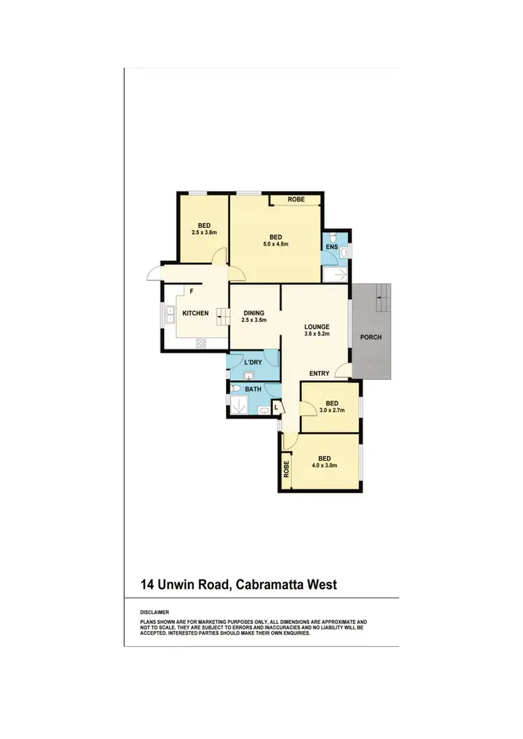 Floorplan of Homely house listing, 14 Unwin Road, Cabramatta West NSW 2166