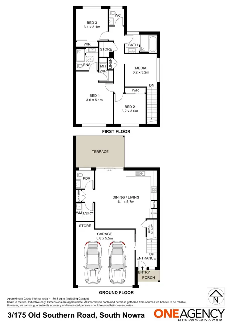 Floorplan of Homely townhouse listing, 6/175 Old Southern Road, South Nowra NSW 2541