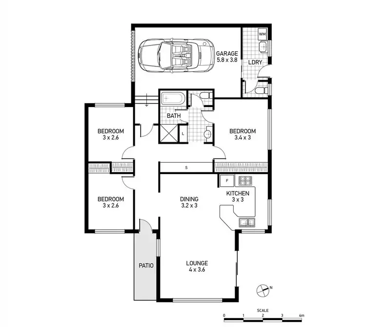 Floorplan of Homely villa listing, 1/235 Avoca Drive, Green Point NSW 2251