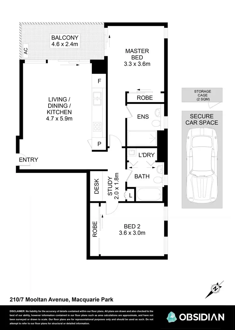 Floorplan of Homely apartment listing, 210/7 Mooltan Avenue, Macquarie Park NSW 2113