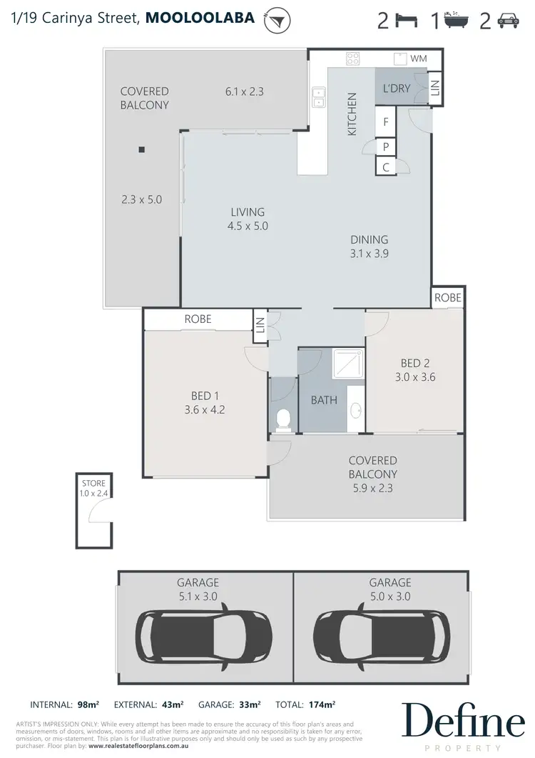 Floorplan of Homely unit listing, 1/19 Carinya Street, Mooloolaba QLD 4557