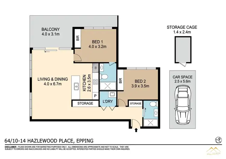 Floorplan of Homely apartment listing, 64/10-14 Hazlewood Pl, Epping NSW 2121