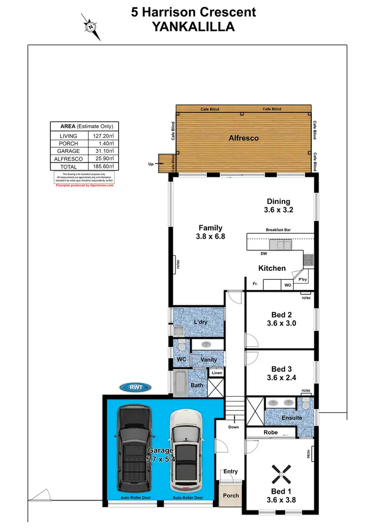 Floorplan of Homely house listing, 5 Harrison Crescent, Yankalilla SA 5203