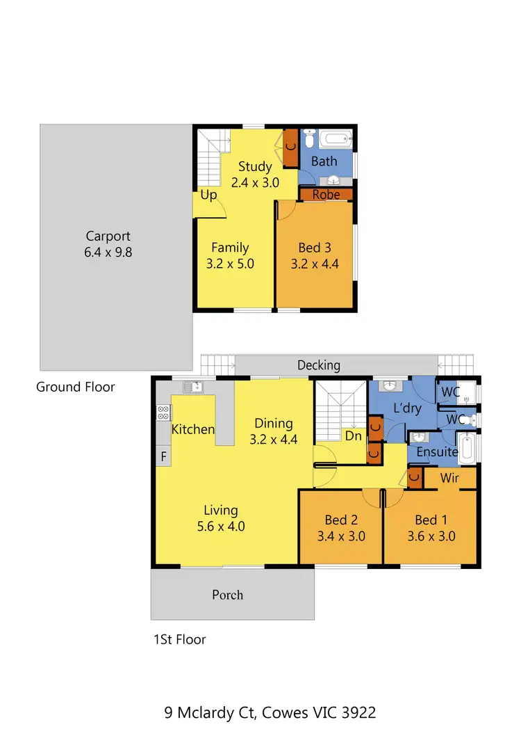 Floorplan of Homely house listing, 9 Mclardy Court, Cowes VIC 3922
