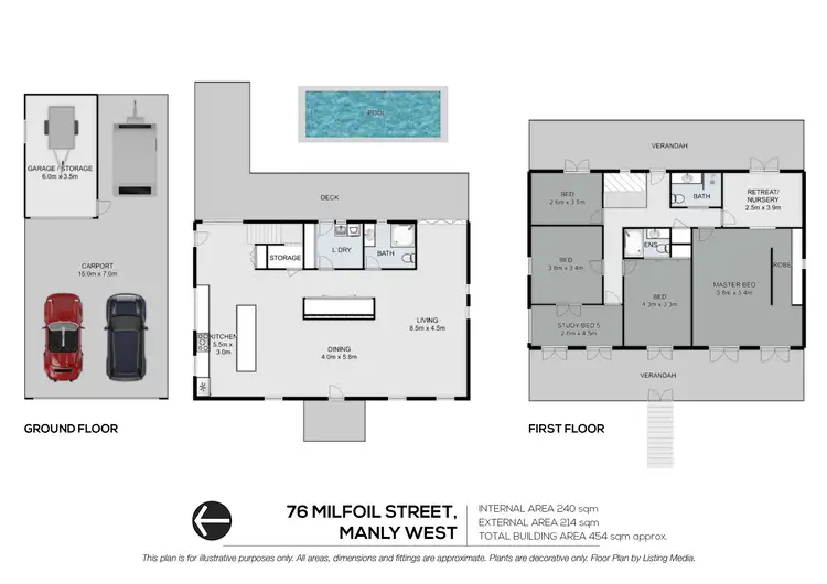 Floorplan of Homely house listing, 76 Milfoil Street, Manly West QLD 4179