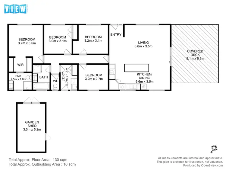 Floorplan of Homely house listing, 1 Villeneuve Street, Campania TAS 7026