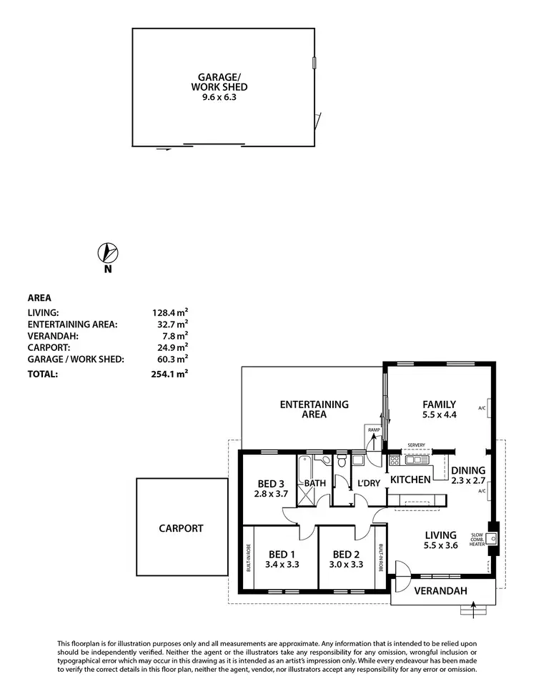 Floorplan of Homely house listing, 5 Monash Terrace, Murray Bridge SA 5253