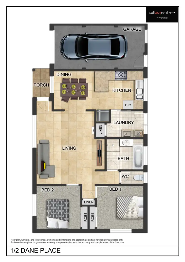 Floorplan of Homely unit listing, 1/2 DANE PLACE, Wodonga VIC 3690