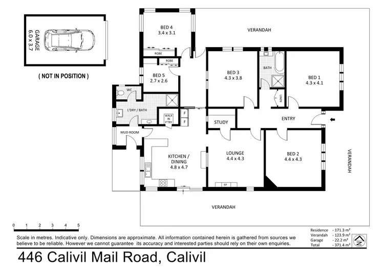 Floorplan of Homely rural property listing, 446 Calivil Mail Road, Calivil VIC 3573