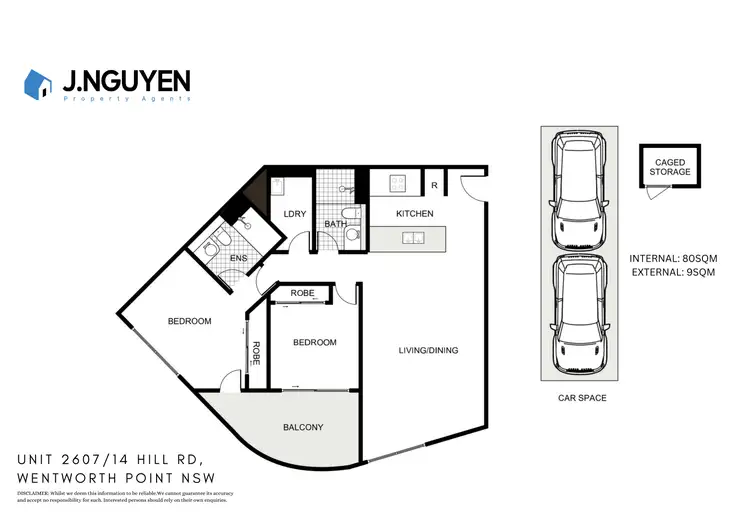 Floorplan of Homely apartment listing, 2607/14 Hill Road, Wentworth Point NSW 2127