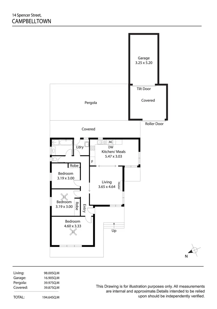 Floorplan of Homely house listing, 14 Spencer Street, Campbelltown SA 5074