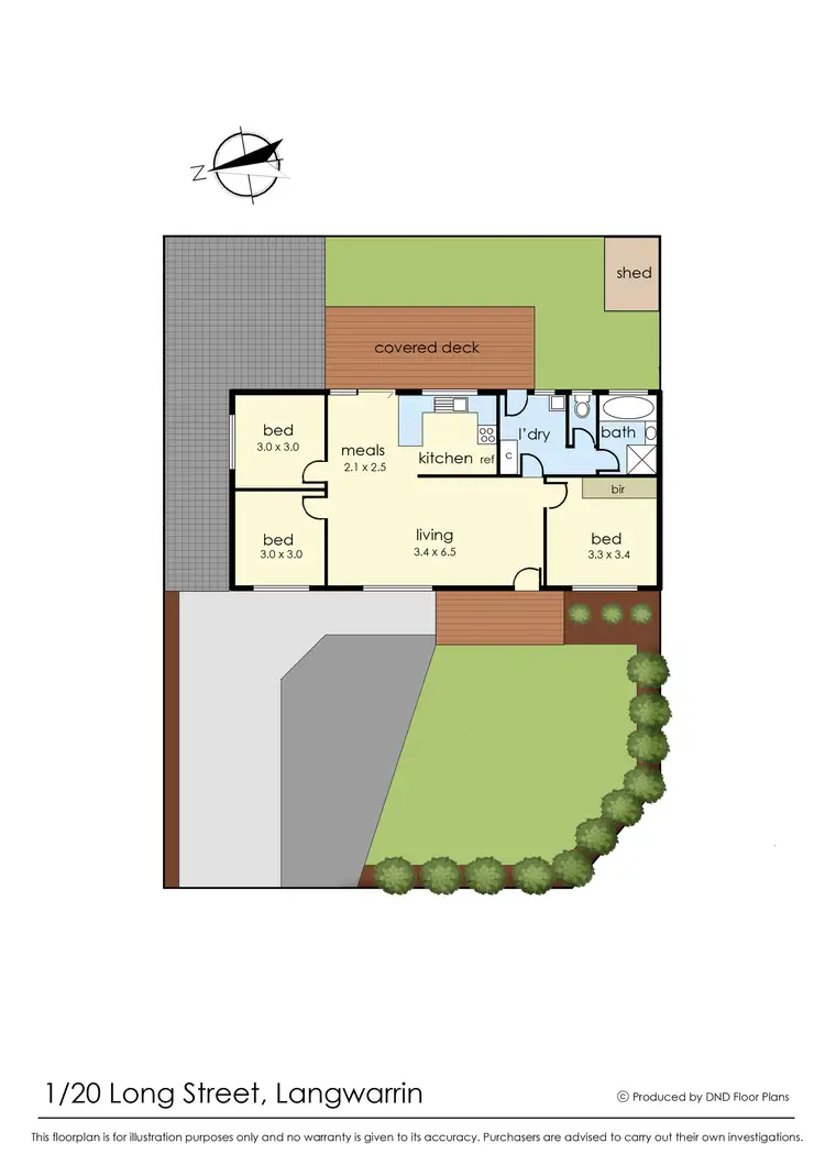 Floorplan of Homely unit listing, 1/20 Long Street, Langwarrin VIC 3910
