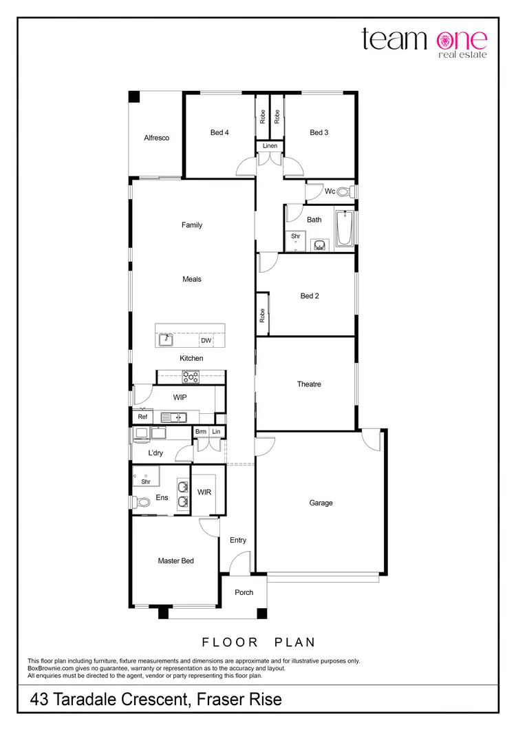 Floorplan of Homely house listing, 43 Taradale Crescent, Fraser Rise VIC 3336