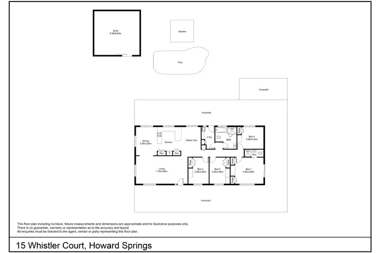 Floorplan of Homely house listing, 15 Whistler Court, Howard Springs NT 835