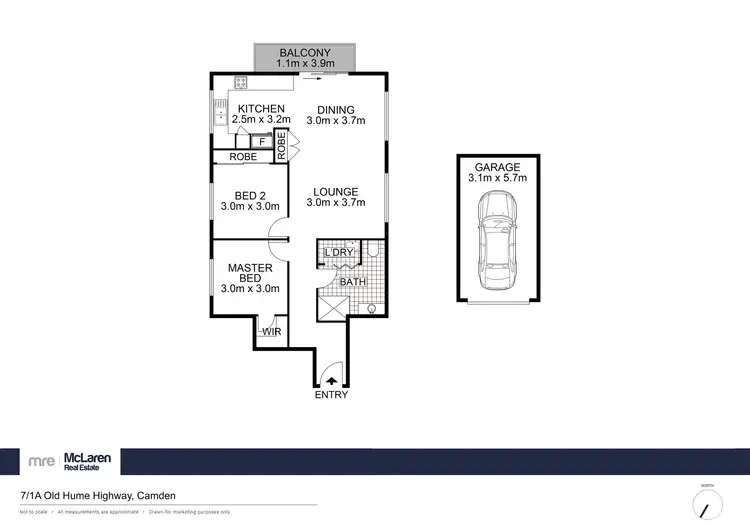 Floorplan of Homely unit listing, 7/1a Old Hume Highway, Camden NSW 2570