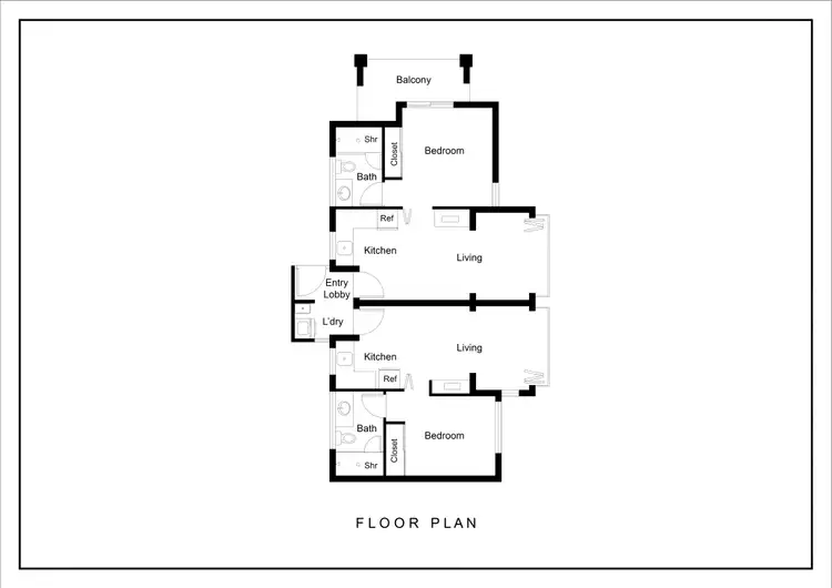 Floorplan of Homely apartment listing, 1171 & 1172/3-11 Water Street, Cairns City QLD 4870