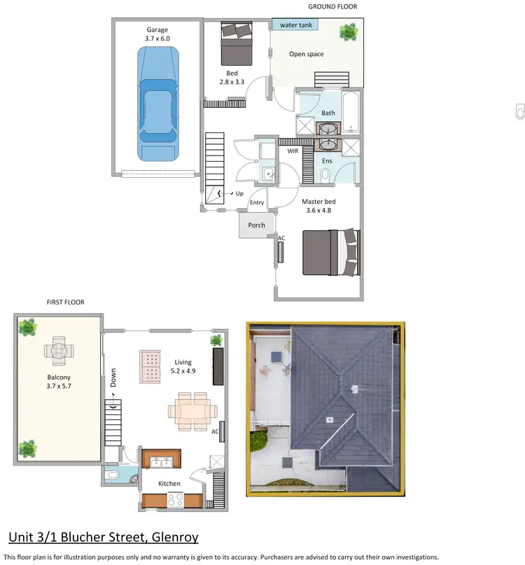 Floorplan of Homely townhouse listing, 3/1 Blucher Street, Glenroy VIC 3046