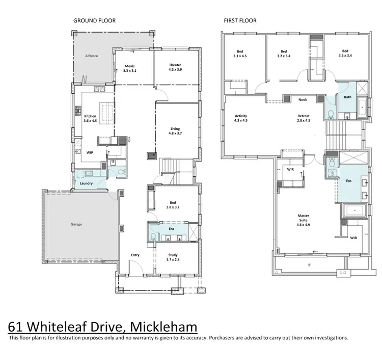 Floorplan of Homely house listing, 61 Whiteleaf Drive, Mickleham VIC 3064