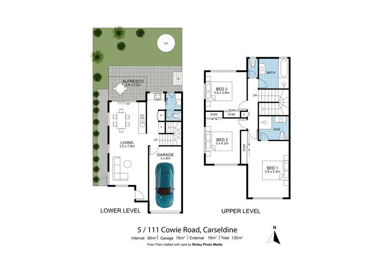 Floorplan of Homely townhouse listing, 5/111 Cowie Road, Carseldine QLD 4034