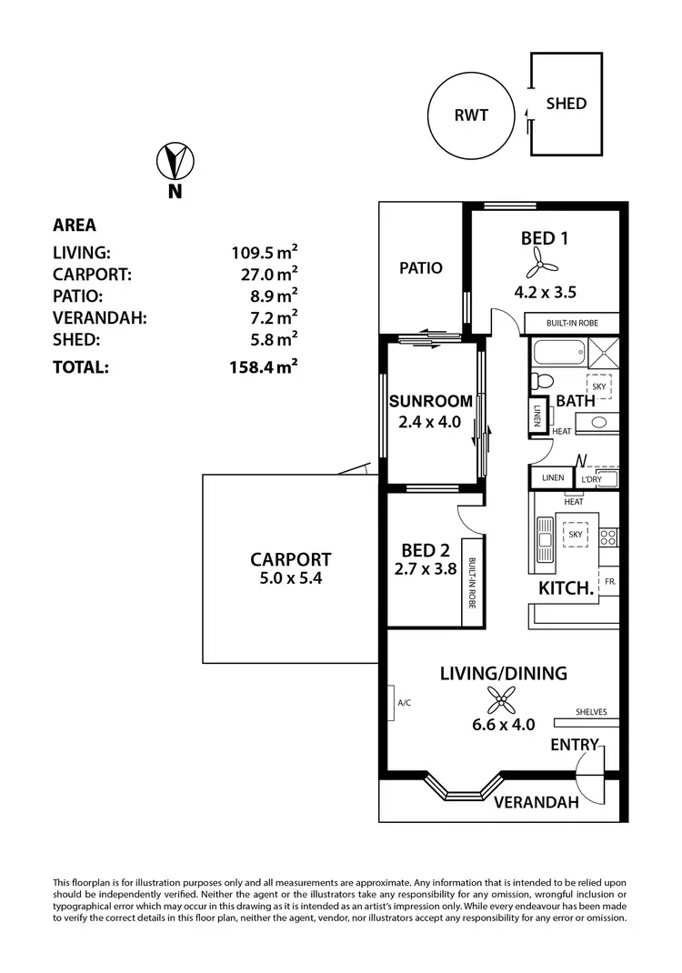 Floorplan of Homely unit listing, 5/15 Ashbourne Road, Strathalbyn SA 5255