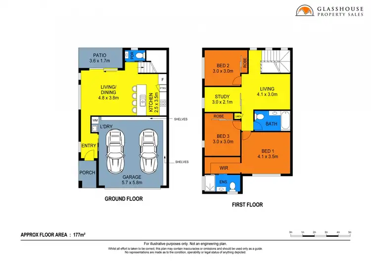 Floorplan of Homely townhouse listing, Unit 1/67 Beerwah Parade, Beerwah QLD 4519
