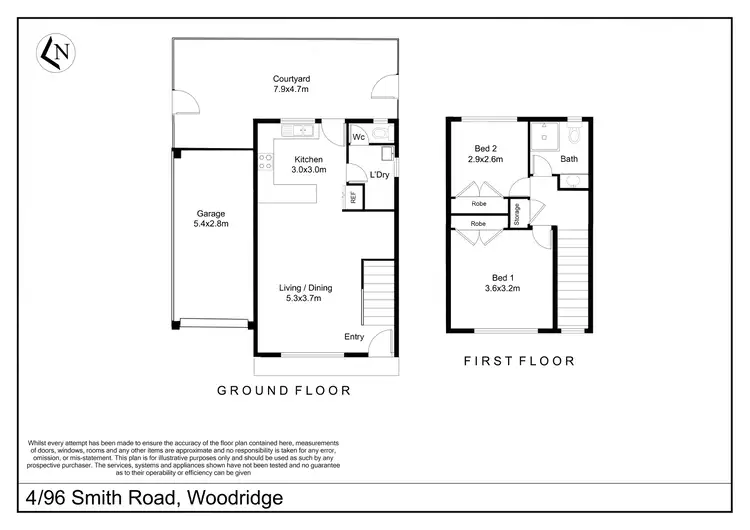 Floorplan of Homely townhouse listing, 4/96 Smith Road, Woodridge QLD 4114