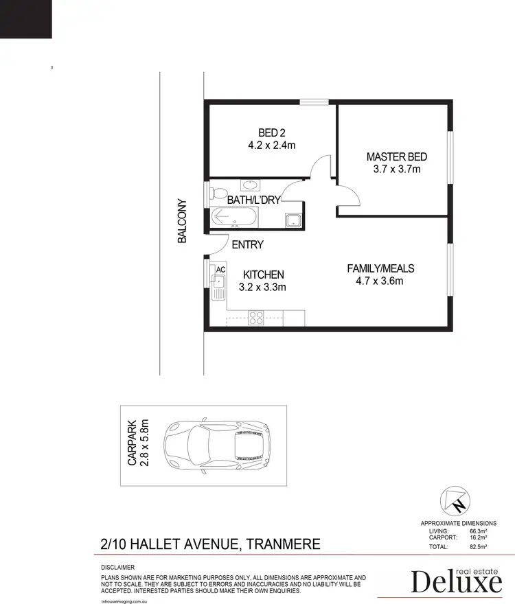 Floorplan of Homely unit listing, 2/10 Hallett Avenue, Tranmere SA 5073
