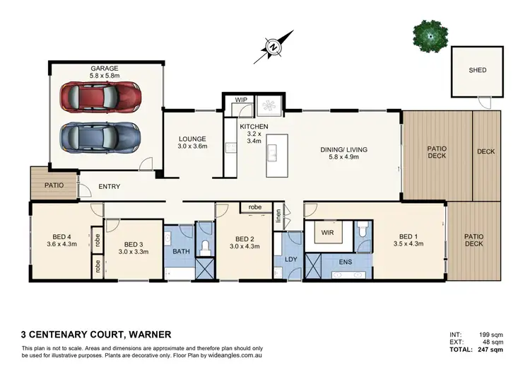 Floorplan of Homely house listing, 3 CENTENARY COURT, Warner QLD 4500
