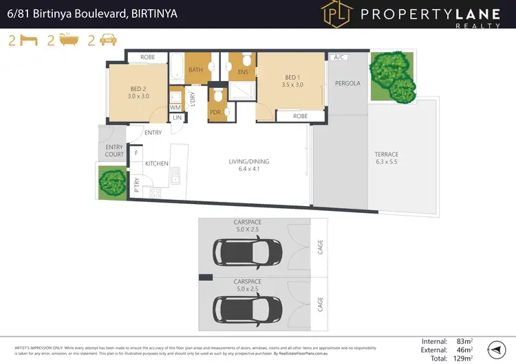 Floorplan of Homely apartment listing, 6/81 Birtinya Boulevard, Birtinya QLD 4575