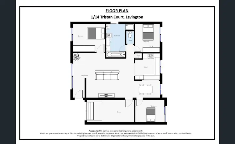 Floorplan of Homely unit listing, 1/14 Tristan Court, Lavington NSW 2641