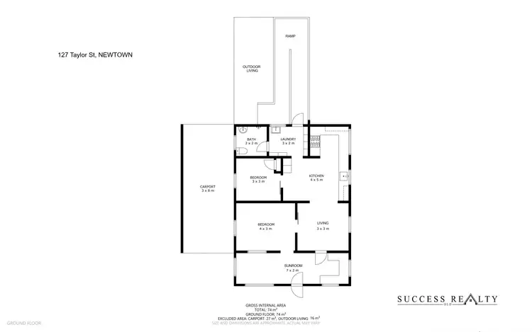 Floorplan of Homely house listing, 127 Taylor Street, Newtown QLD 4350