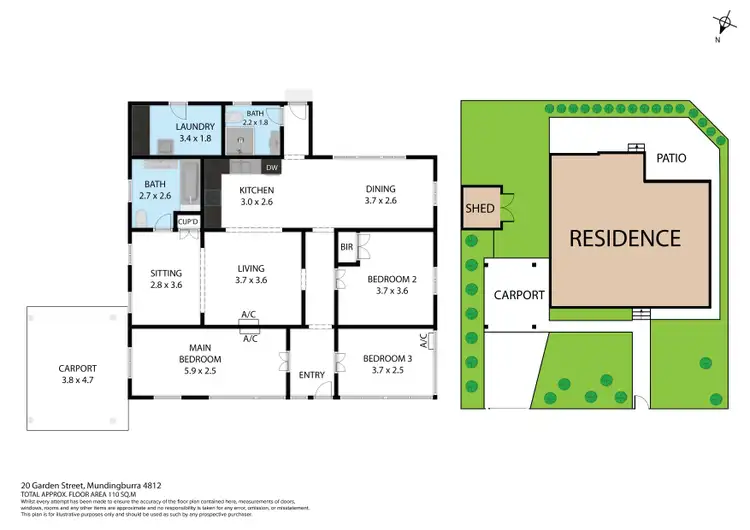 Floorplan of Homely house listing, 20 Garden Street, Mundingburra QLD 4812