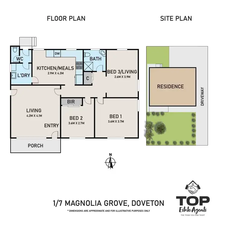 Floorplan of Homely unit listing, 1/7 Magnolia Grove, Doveton VIC 3177