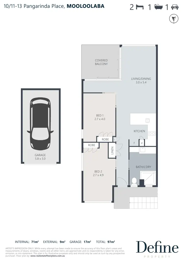 Floorplan of Homely unit listing, 10/11-13 Pangarinda Place, Mooloolaba QLD 4557