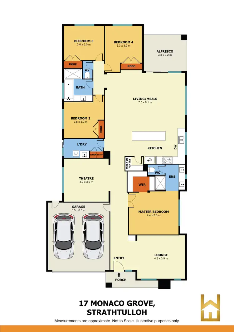 Floorplan of Homely house listing, 17 Monaco Grove, Strathtulloh VIC 3338