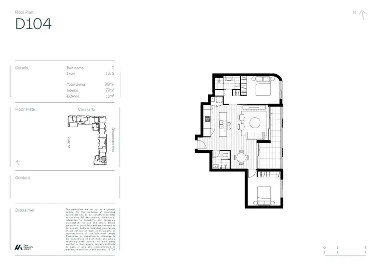 Floorplan of Homely apartment listing, 104/1C Gloucester Avenue, Burwood NSW 2134