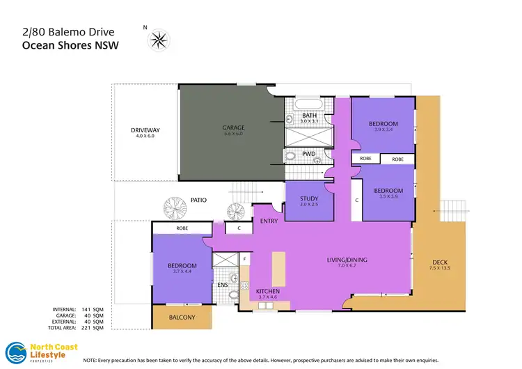 Floorplan of Homely house listing, 2/80 Balemo Drive, Ocean Shores NSW 2483