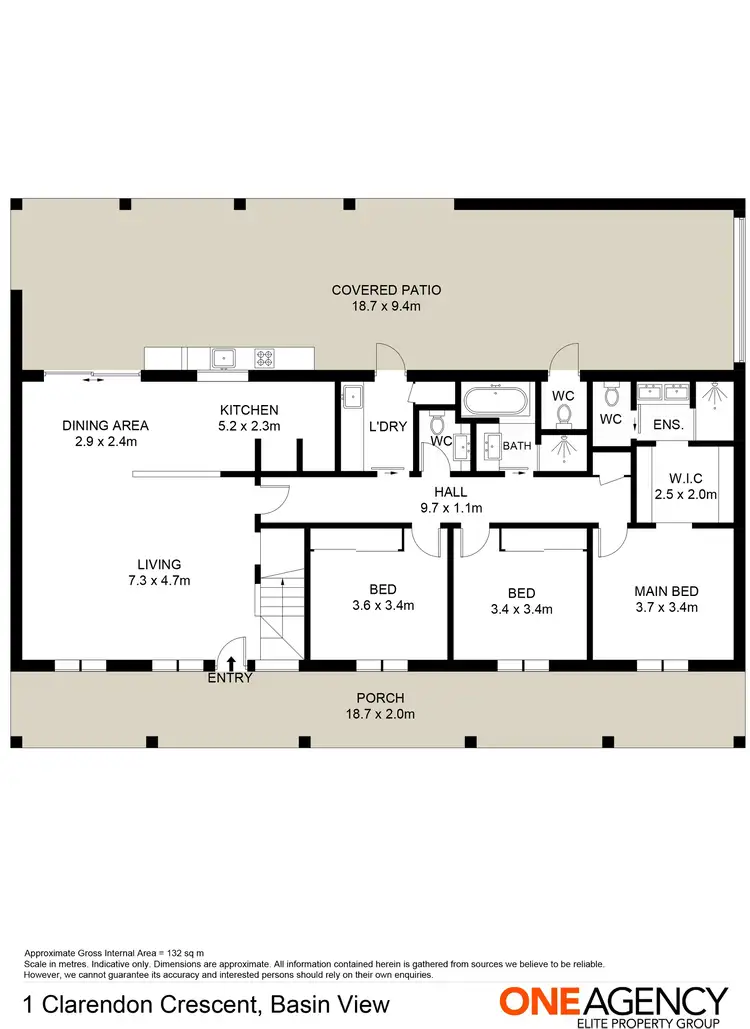 Floorplan of Homely house listing, 1 Clarendon Crescent, Basin View NSW 2540