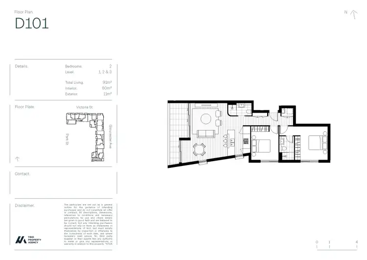 Floorplan of Homely apartment listing, 101/1C Gloucester Avenue, Burwood NSW 2134
