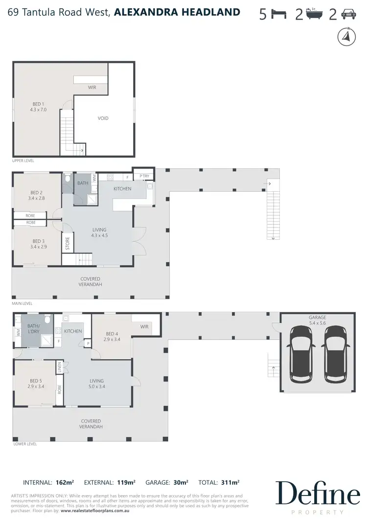Floorplan of Homely house listing, 69 Tantula Road West, Alexandra Headland QLD 4572