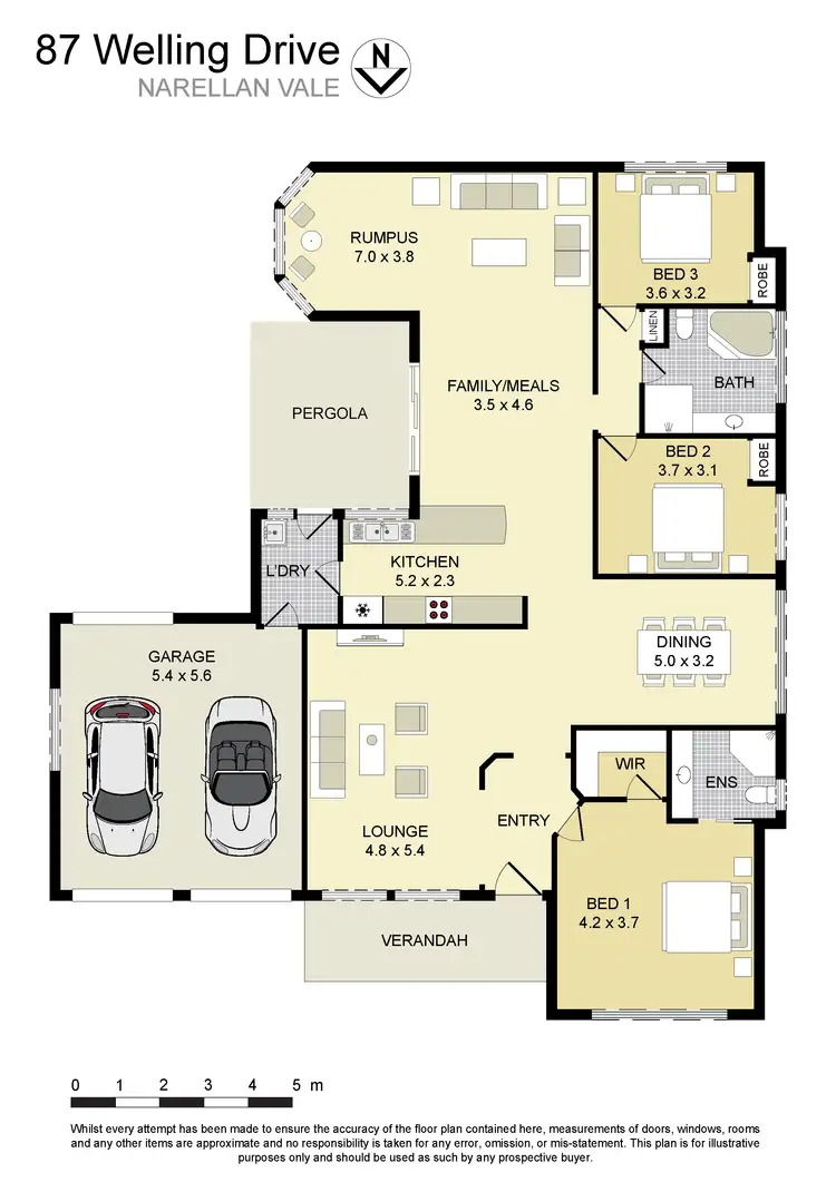 Floorplan of Homely house listing, 87 Welling Drive, Narellan Vale NSW 2567