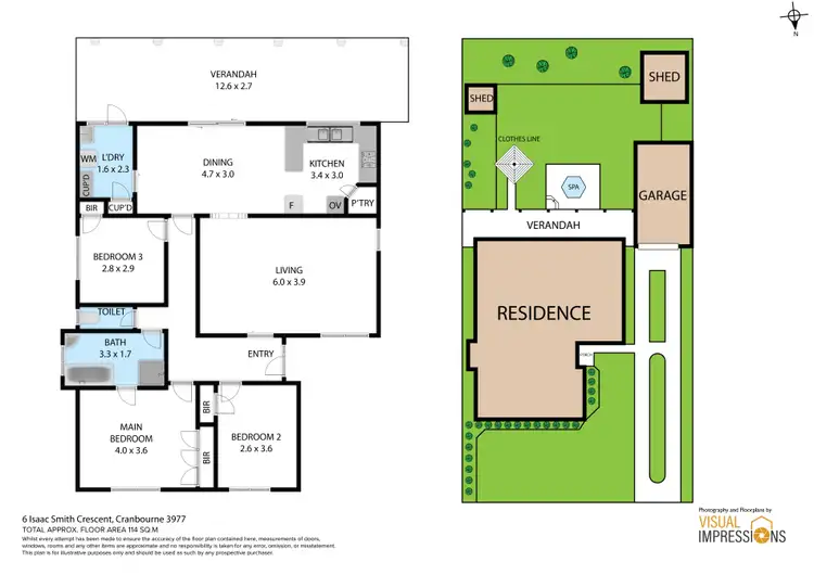 Floorplan of Homely house listing, 6 Isaac Smith Crescent, Cranbourne VIC 3977
